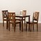 Baxton Studio Zamira Modern and Contemporary Transitional Walnut Brown Finished Wood 5-Piece Dining Set 177-11379-8959-Zoro - alternate 3